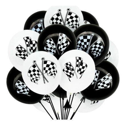 F1 Racing Flags Helium Latex Balloon